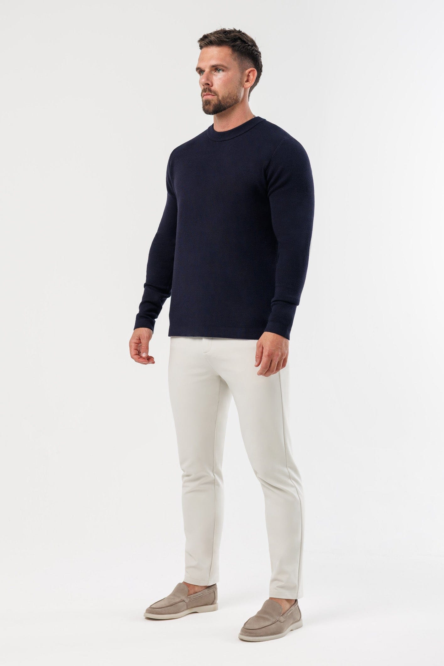LUXE KNIT SWEATER - NAVY