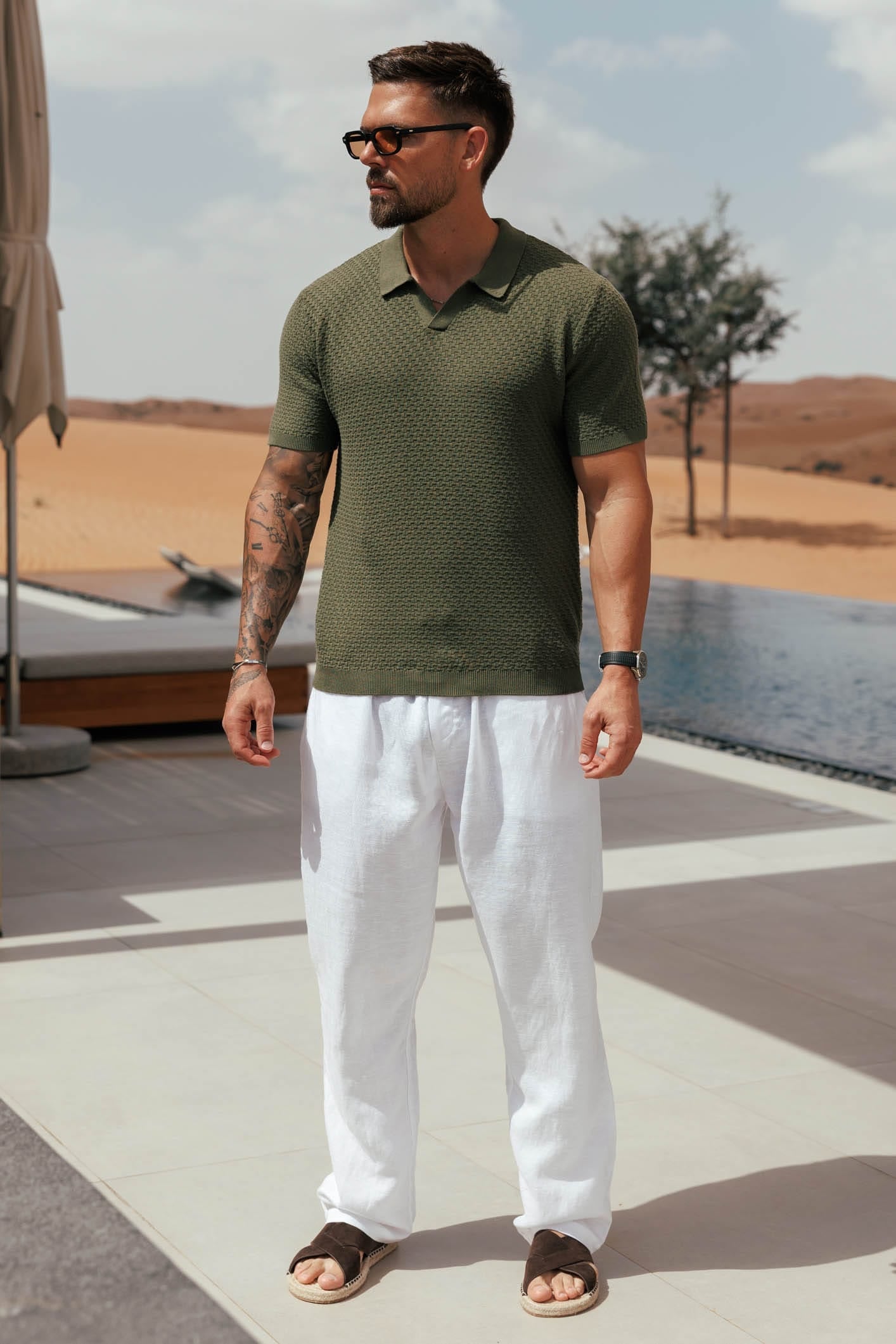 NOIR POLO - OLIVE