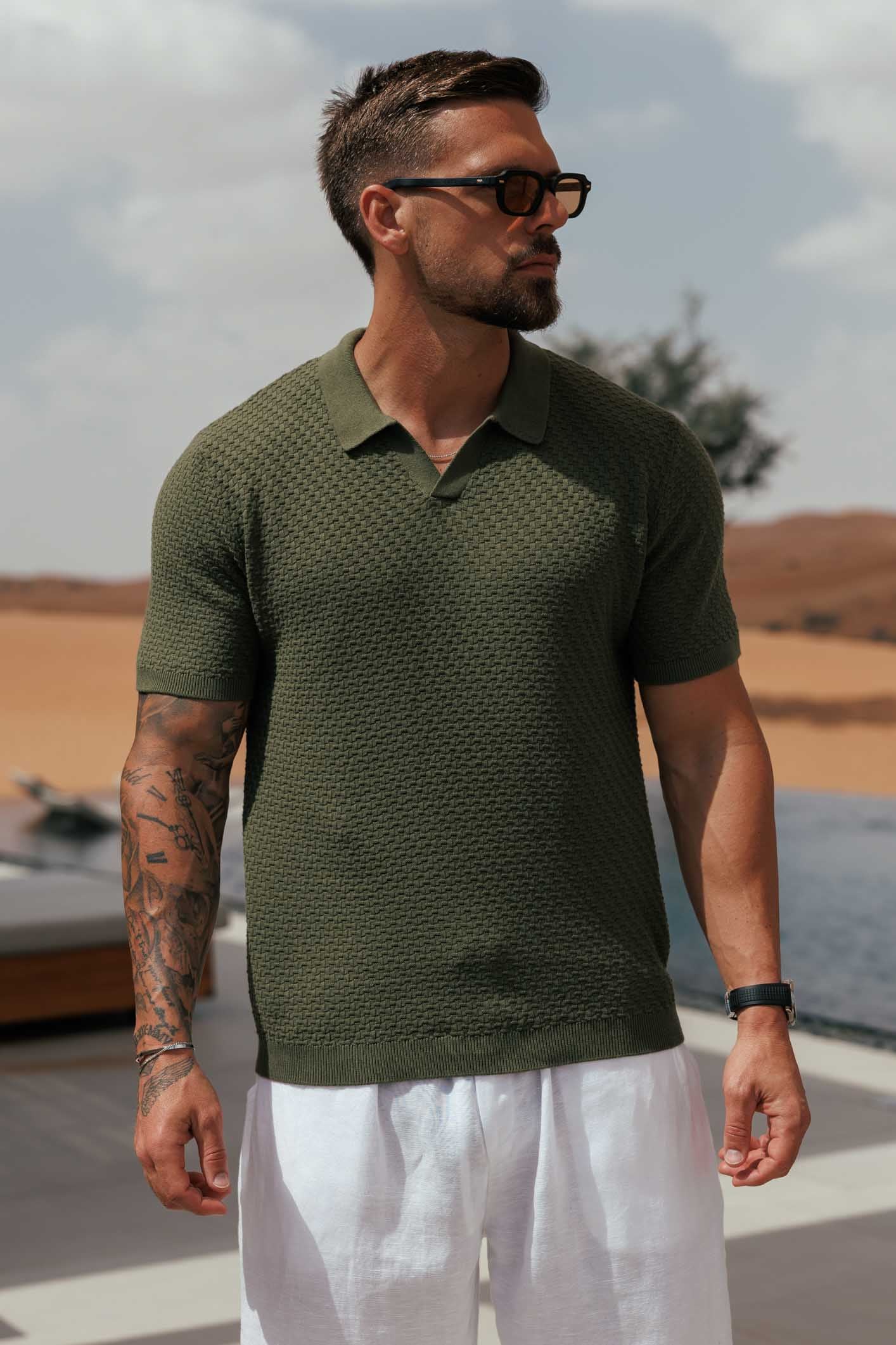 NOIR POLO - OLIVE