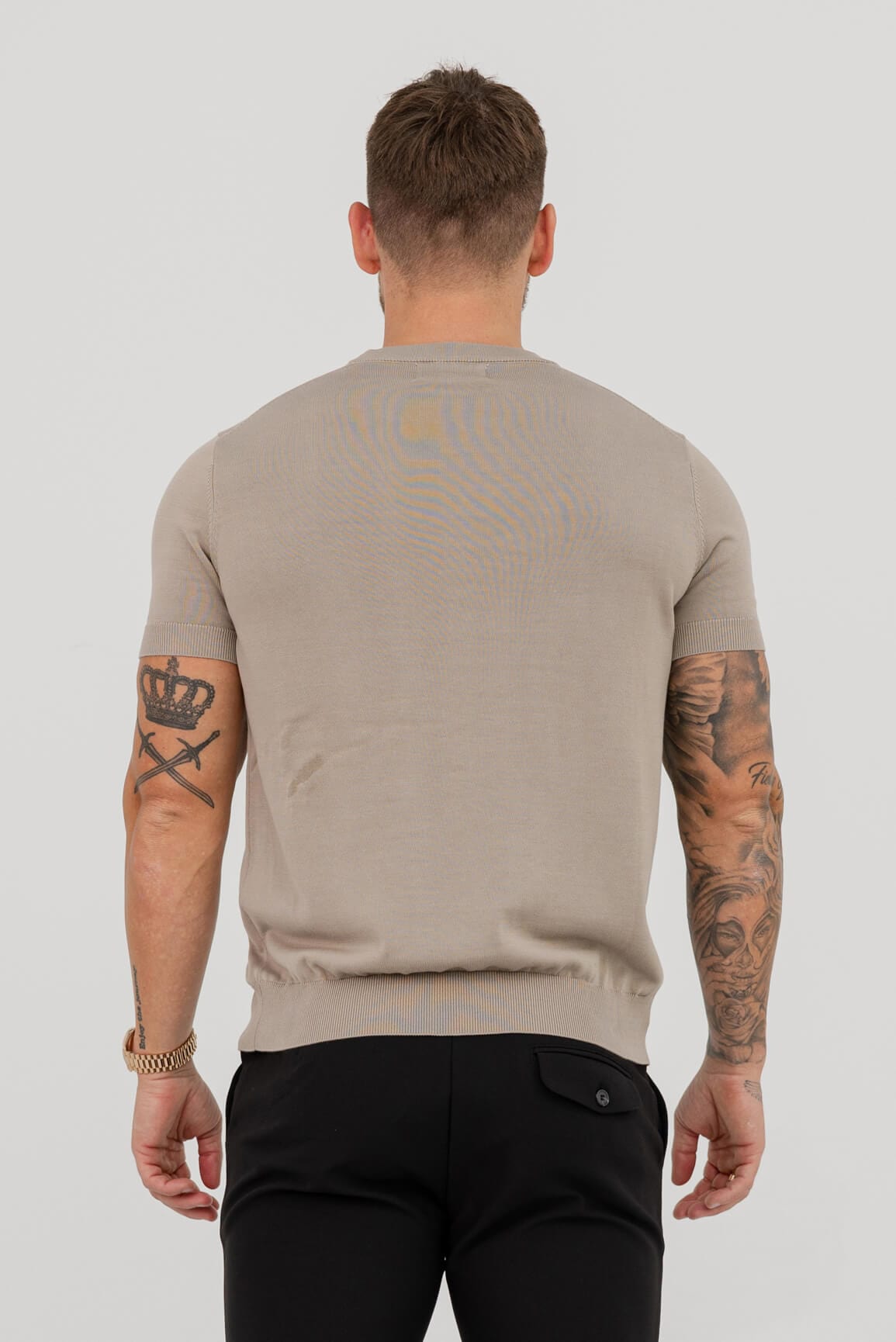 KNIT T-SHIRT - KHAKI