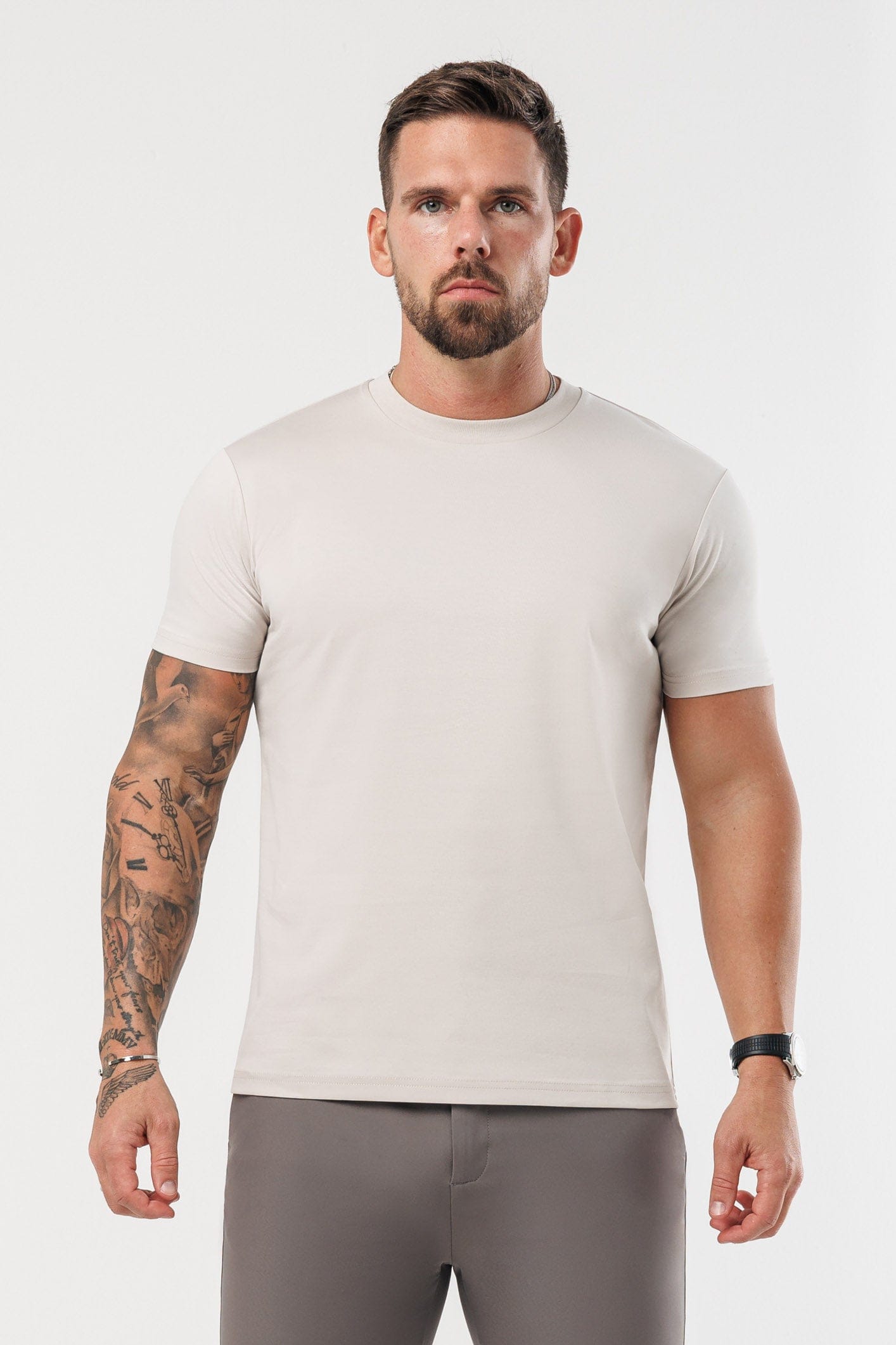 LUXE MERCERISED T-SHIRT - CREME