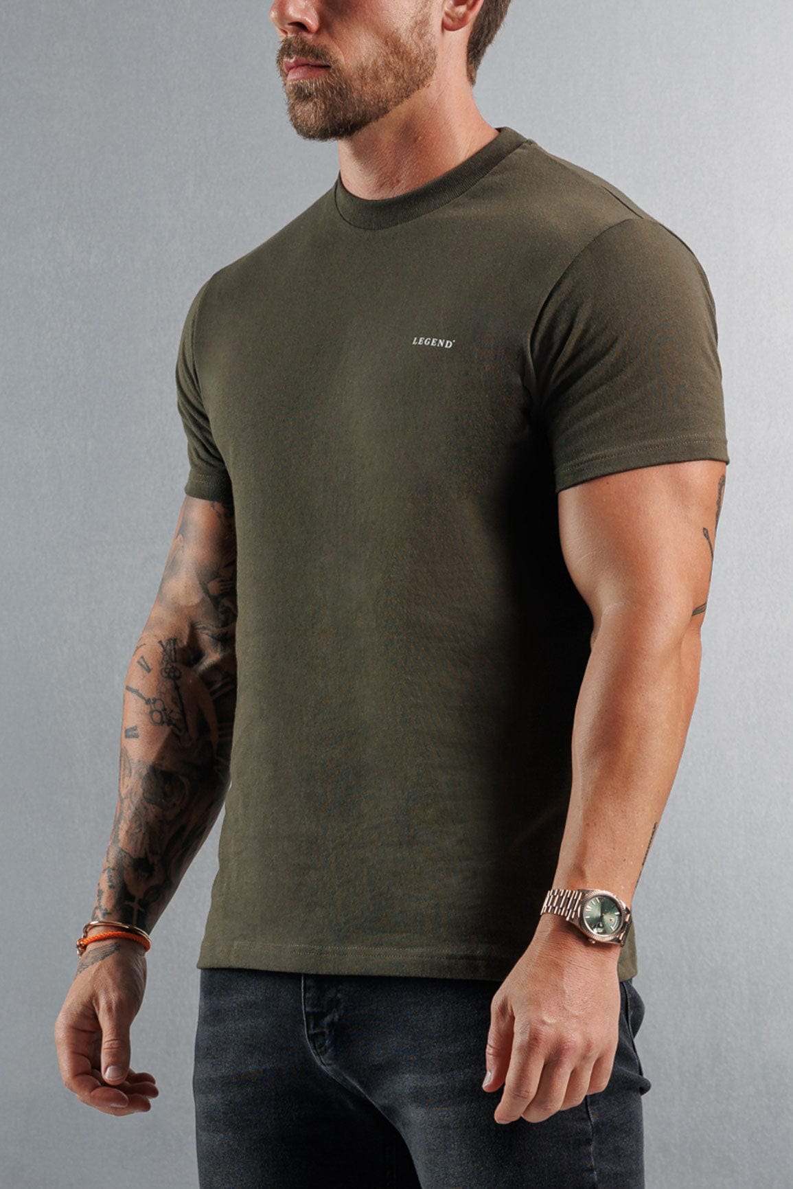 PREMIUM BASICS T-SHIRT (NO LOGO) - ARMY GREEN