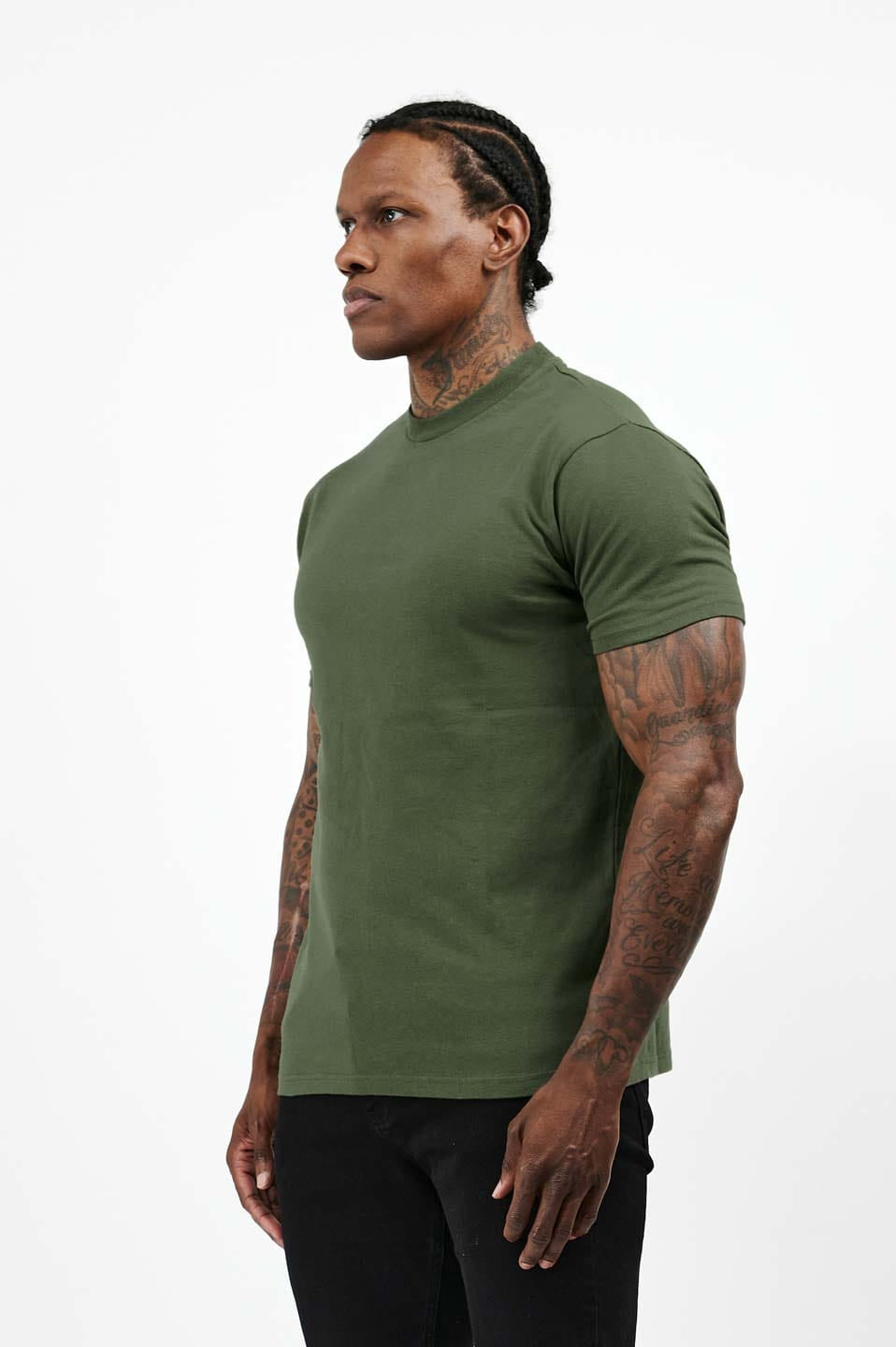 PREMIUM BASICS T-SHIRT (NO LOGO) - ARMY GREEN