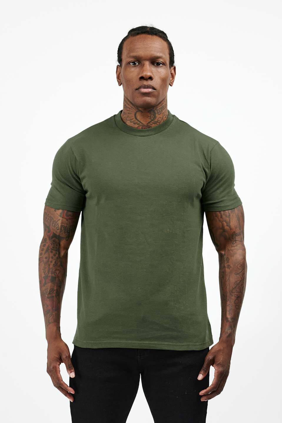 PREMIUM BASICS T-SHIRT (NO LOGO) - ARMY GREEN
