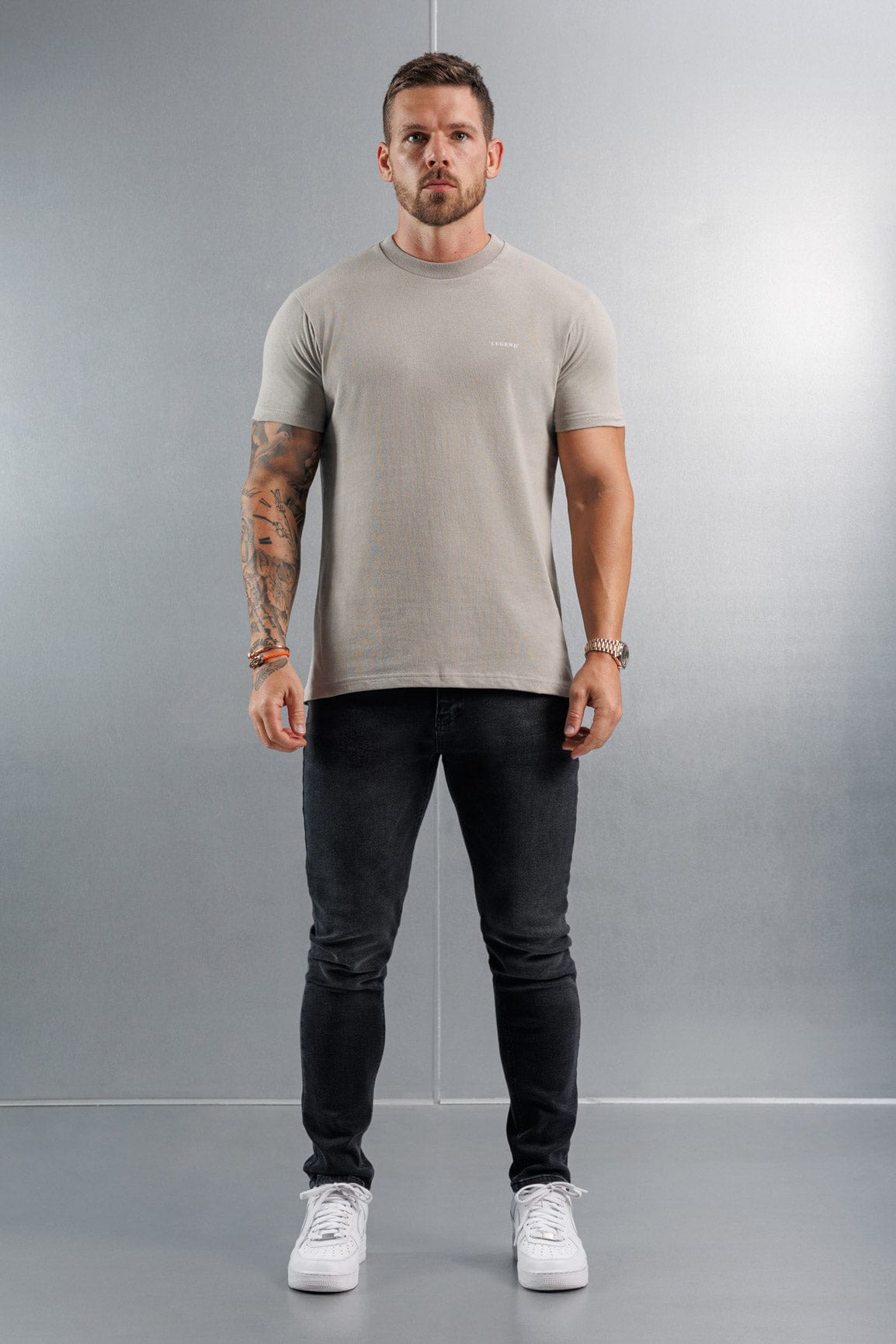 PREMIUM BASICS T-SHIRT (NO LOGO) - CONCRETE