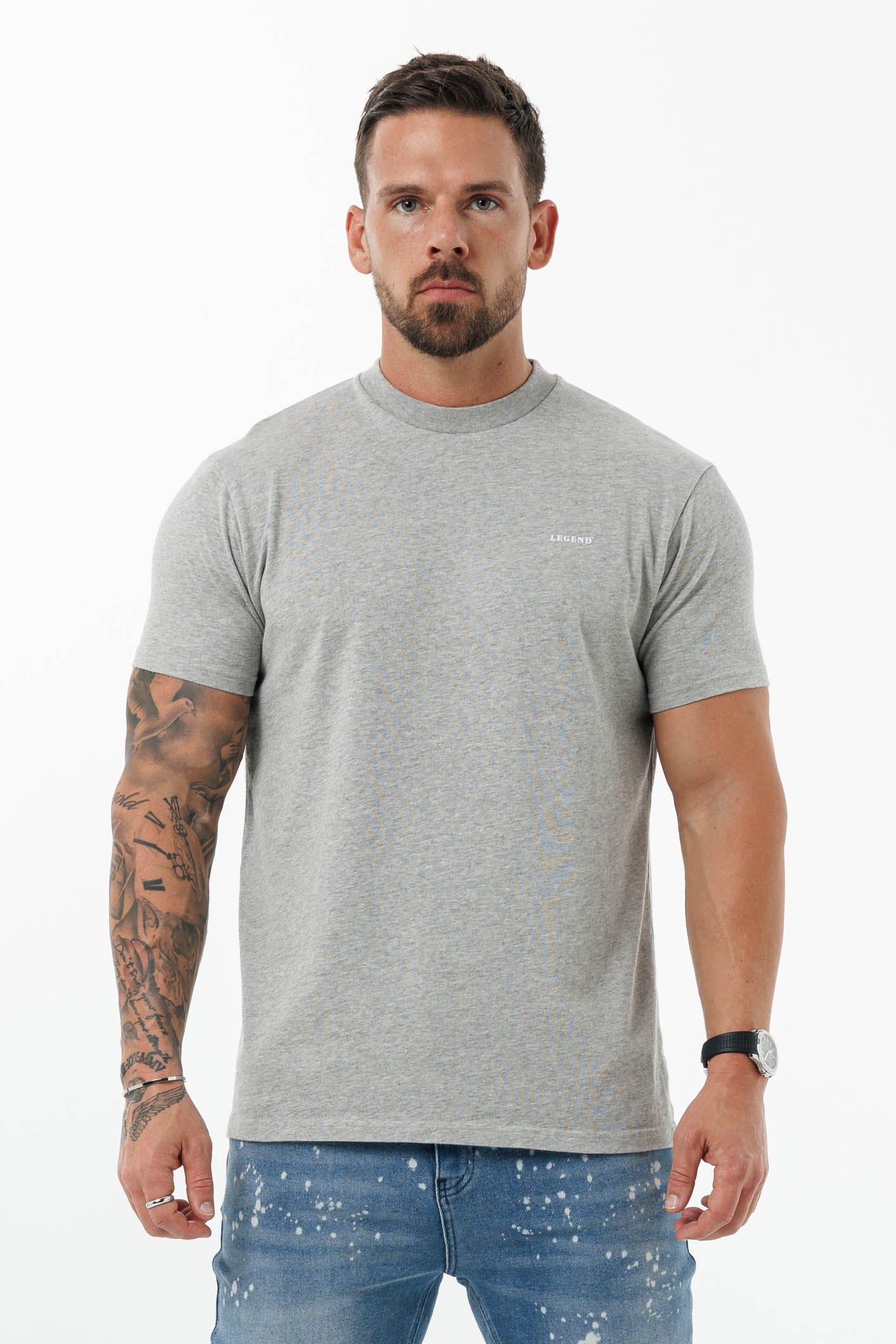 PREMIUM BASICS T-SHIRT - GREY MARL
