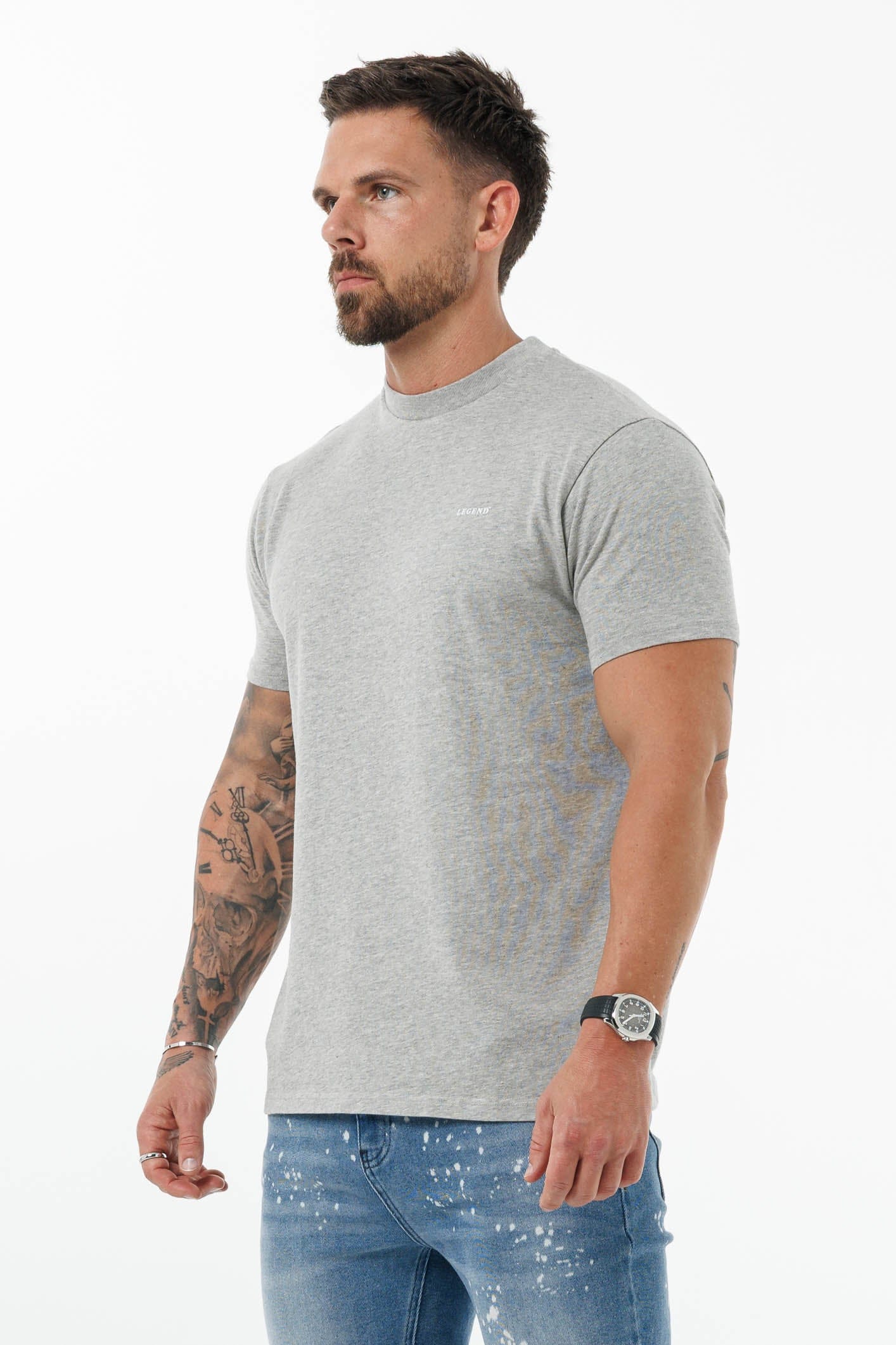 PREMIUM BASICS T-SHIRT - GREY MARL