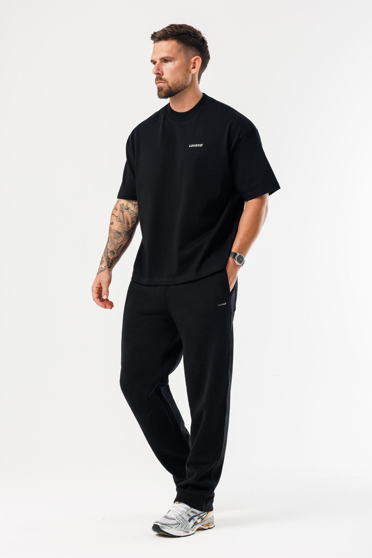 PRINT OVERSIZED T-SHIRT - BLACK