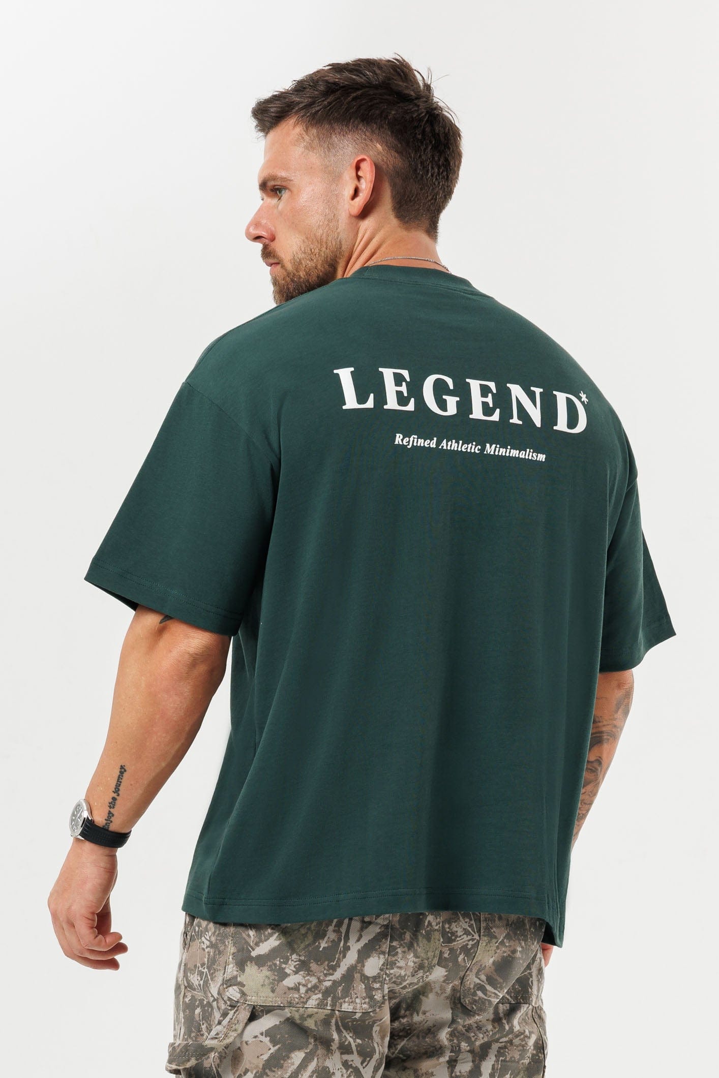 PRINT OVERSIZED T-SHIRT - GREEN
