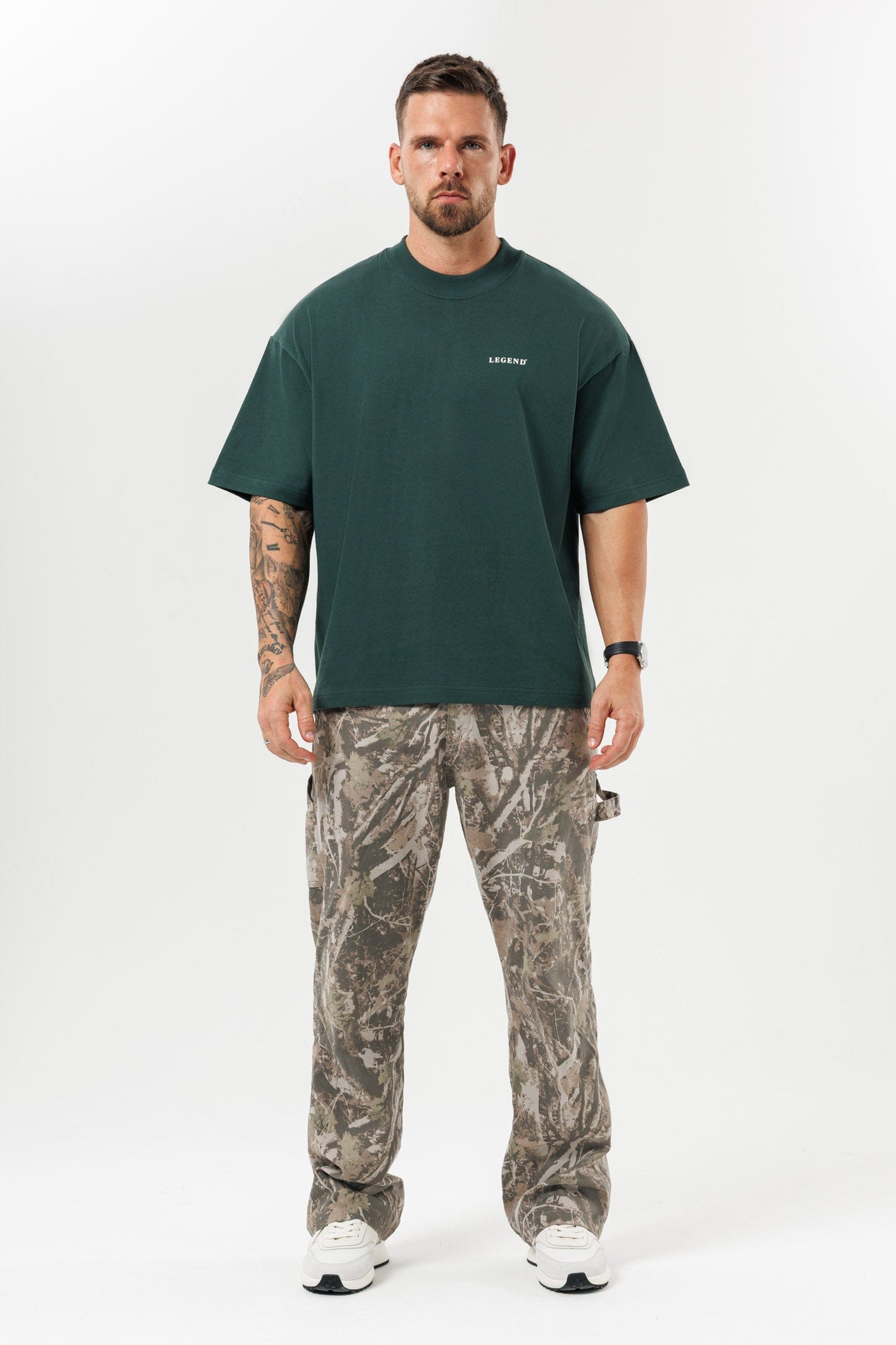 PRINT OVERSIZED T-SHIRT - GREEN