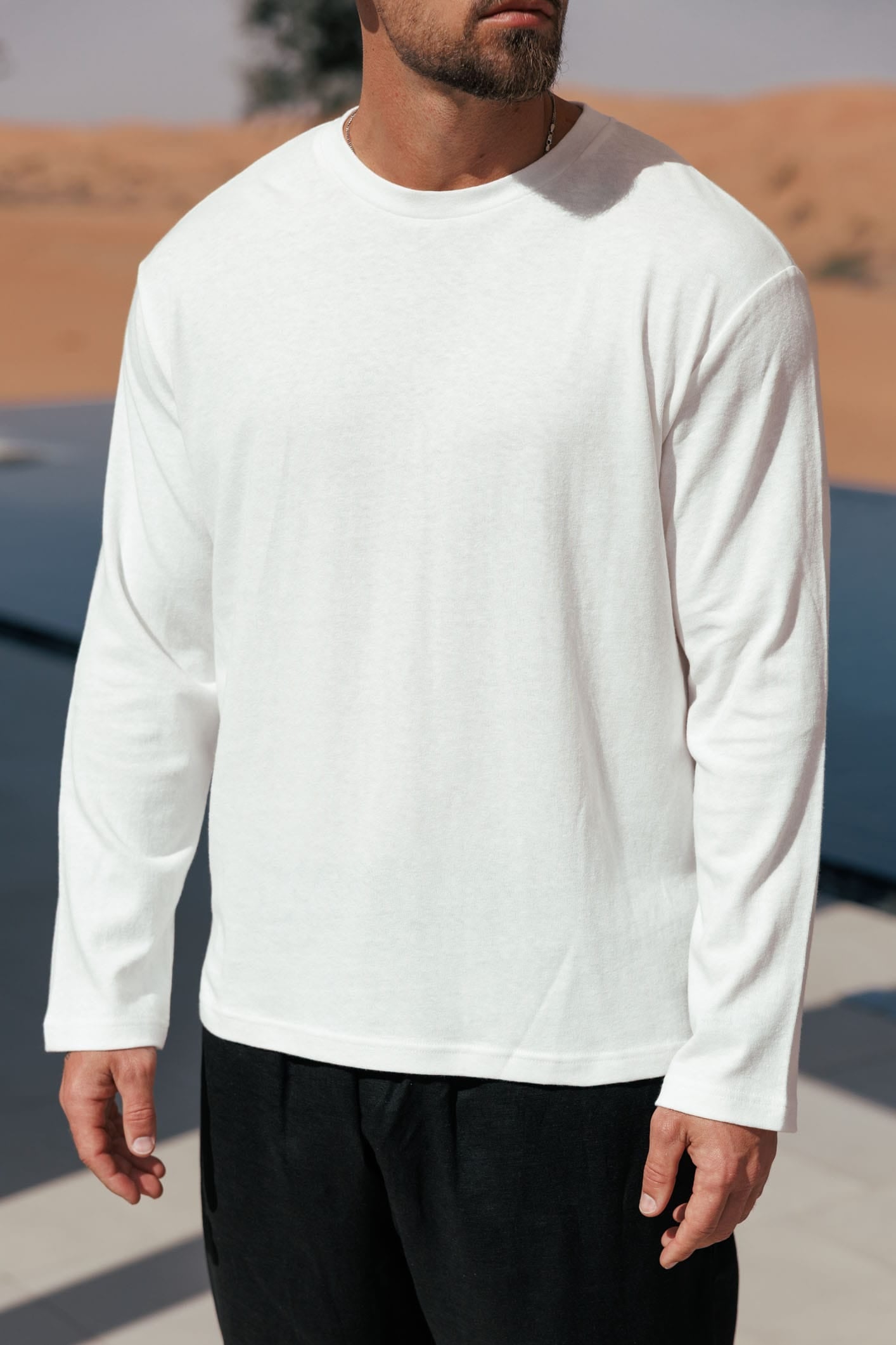 CROPPED LINEN T-SHIRT - WHITE