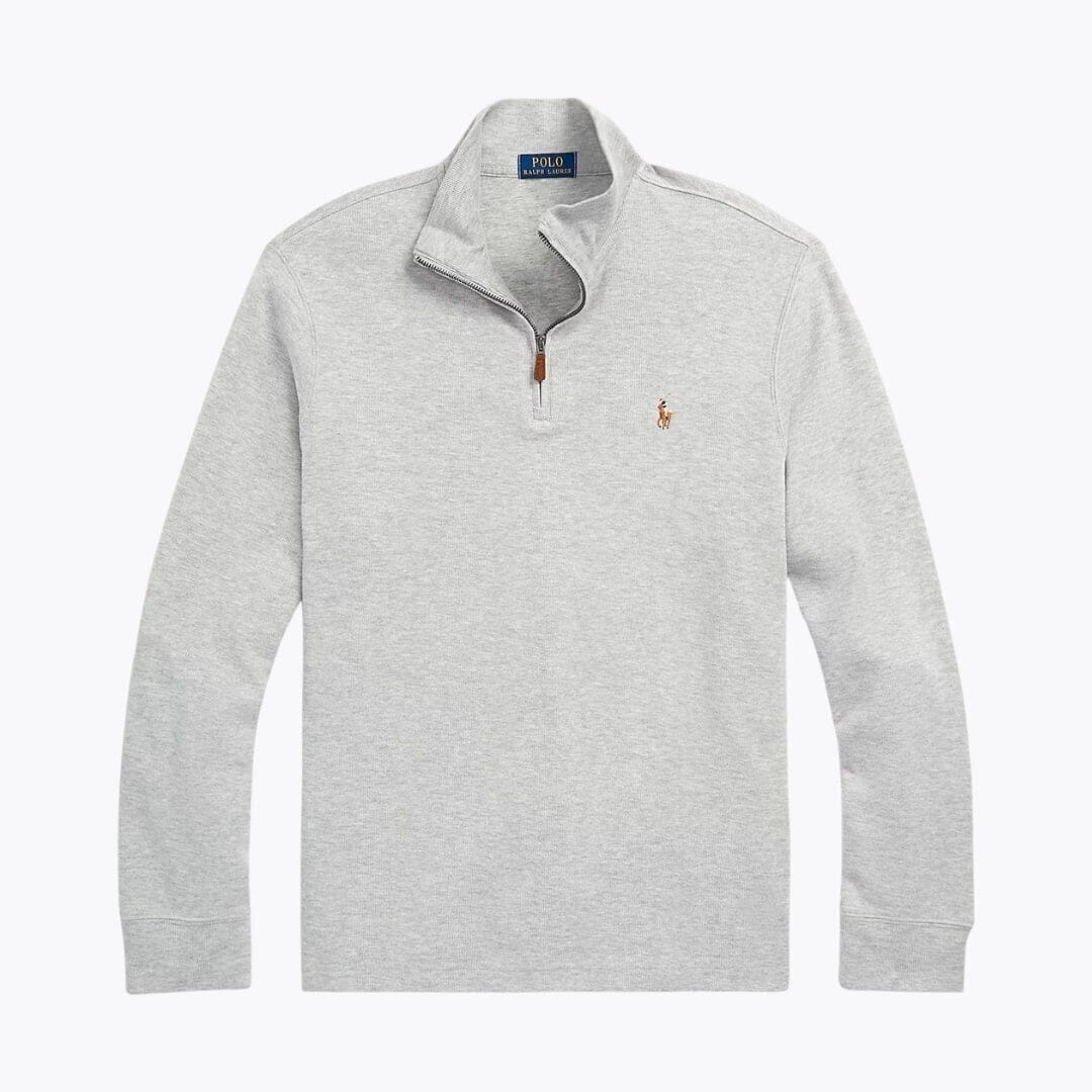 RL Estate-Rib Sweater with Quarter Zip