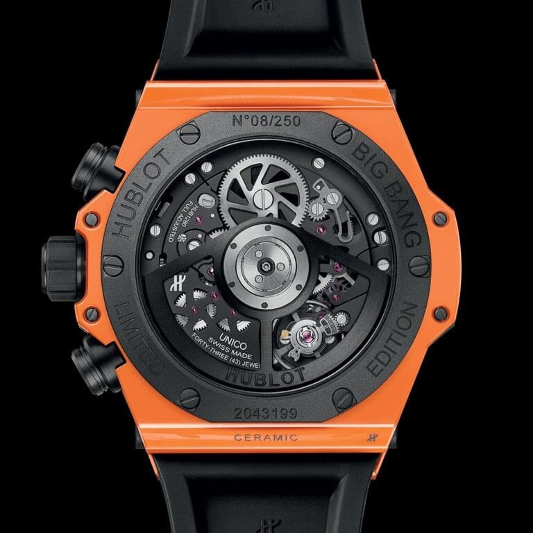 HUB Big Bang Unico Orange Ceramic 42mm Men's Watch