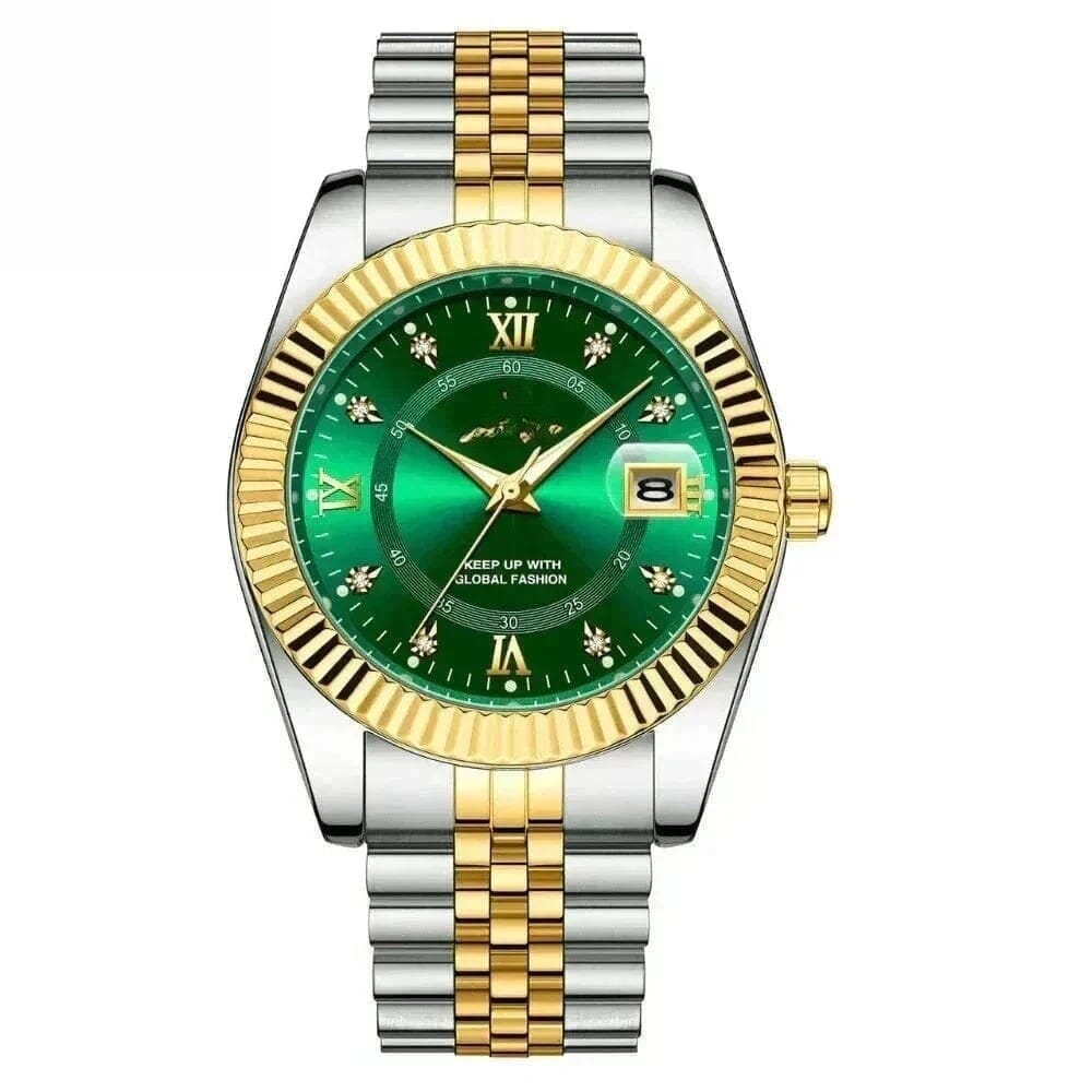 PD Goldenstar 40mm Men's Wristwatch - Waterproof - Stainless Steel
