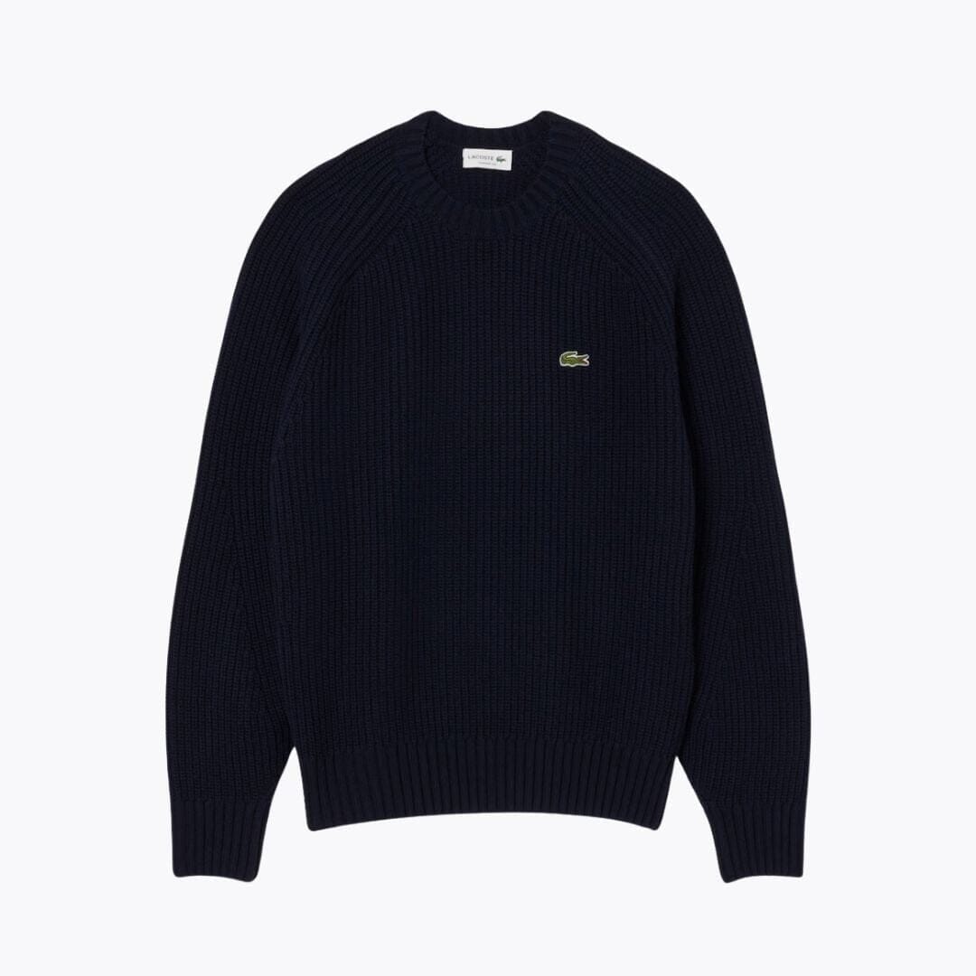 LC Sweater in Thick Combed Wool with Crew Neck