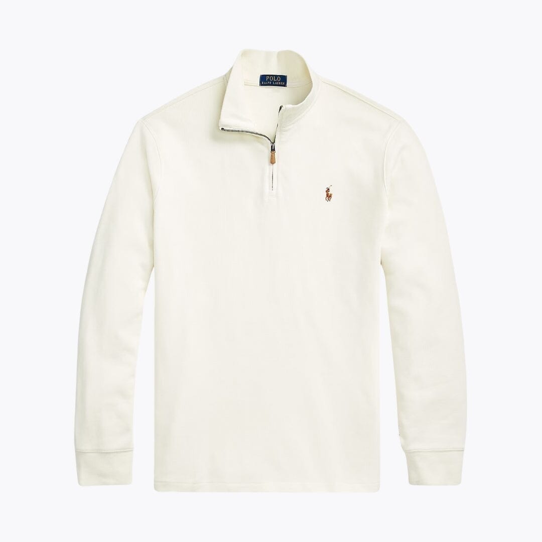 RL Estate-Rib Sweater with Quarter Zip