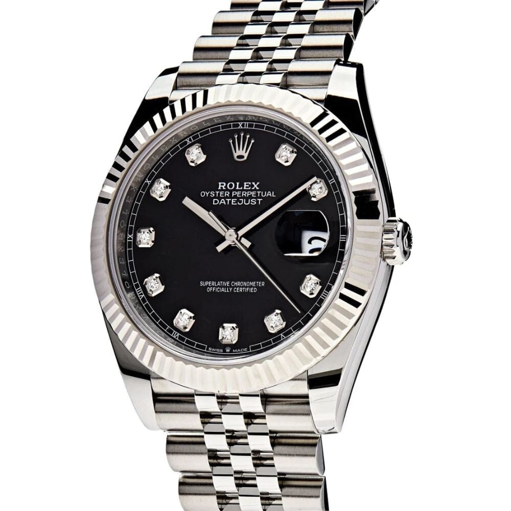 RX Datejust Diamond Black Dial Jubilee 41mm