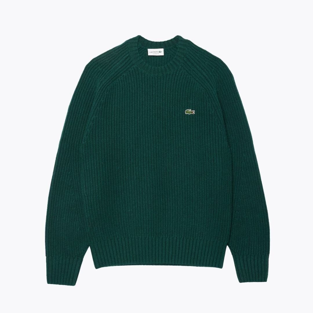 LC Sweater in Thick Combed Wool with Crew Neck