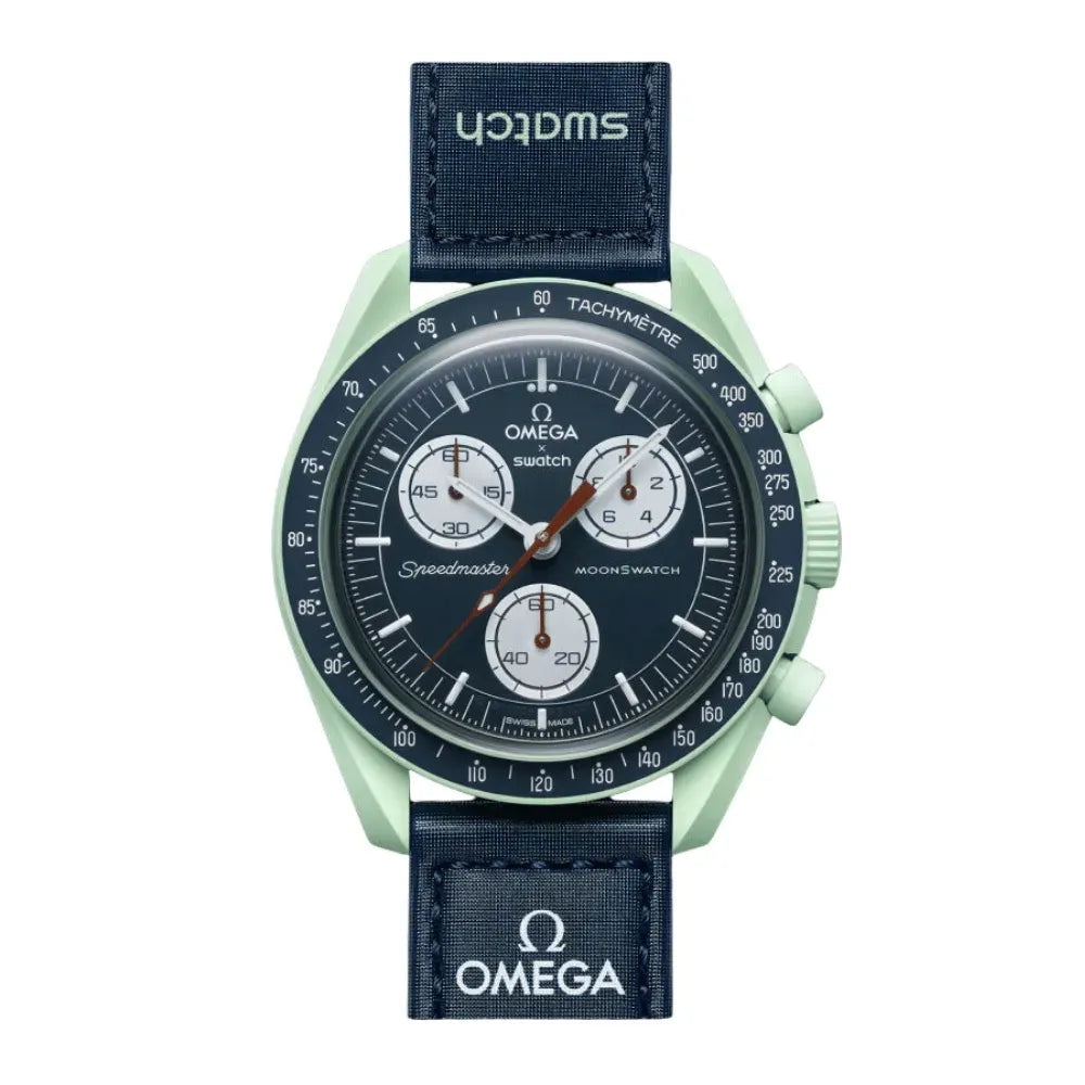 OM x SW Speedmaster Moonswatch "mission on Earth" Chronograph