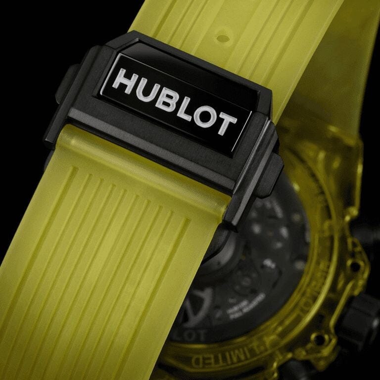 HUB Big Bang Unico Black Yellow Sapphire 42mm Men's Chronograph