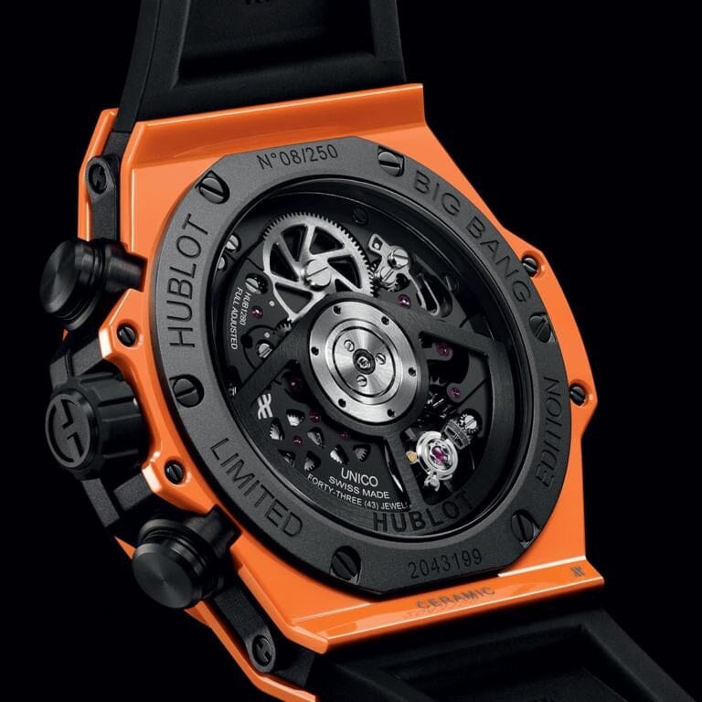 HUB Big Bang Unico Orange Ceramic 42mm Men's Watch