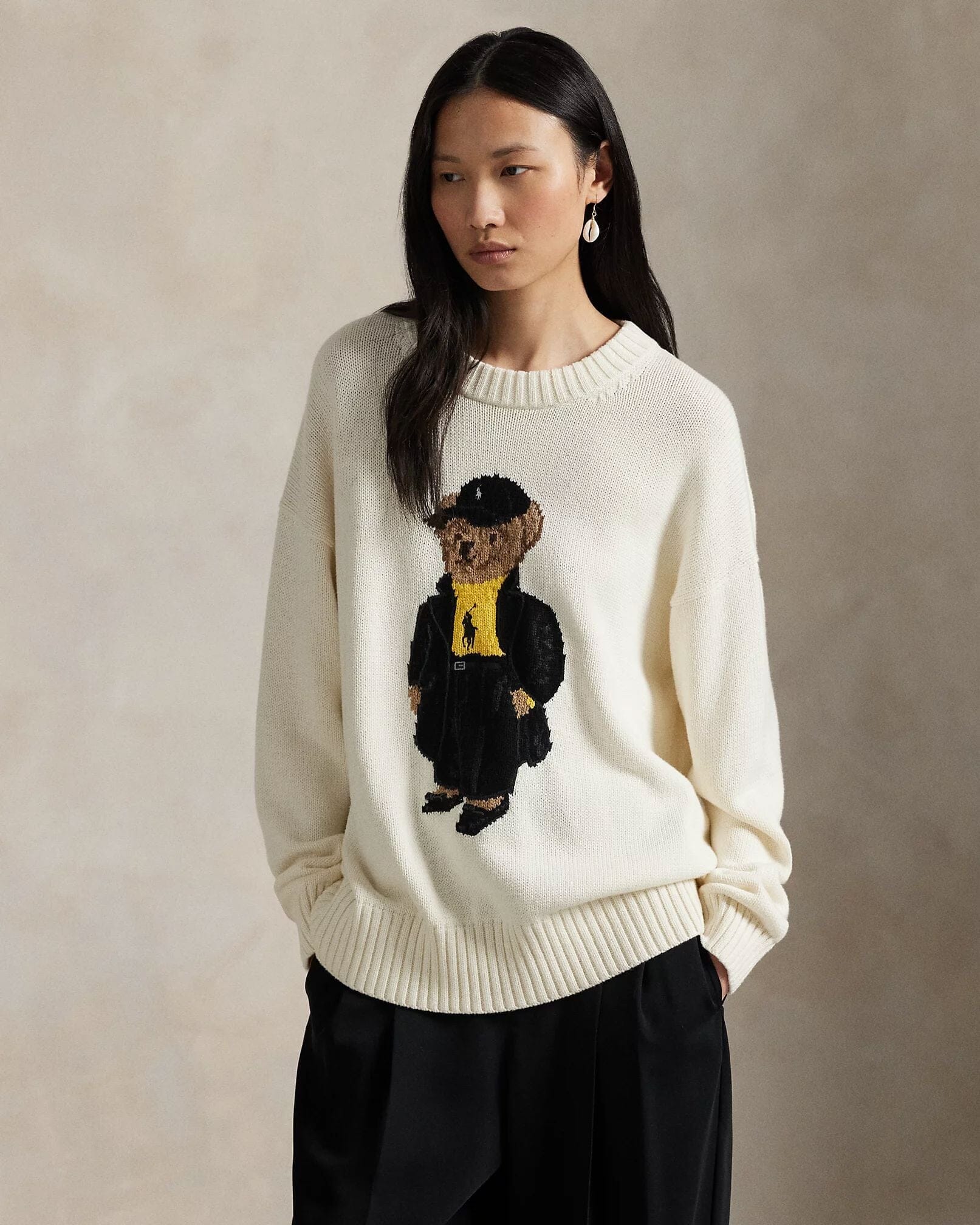 RL Polo Bear Cotton Crewneck Sweater
