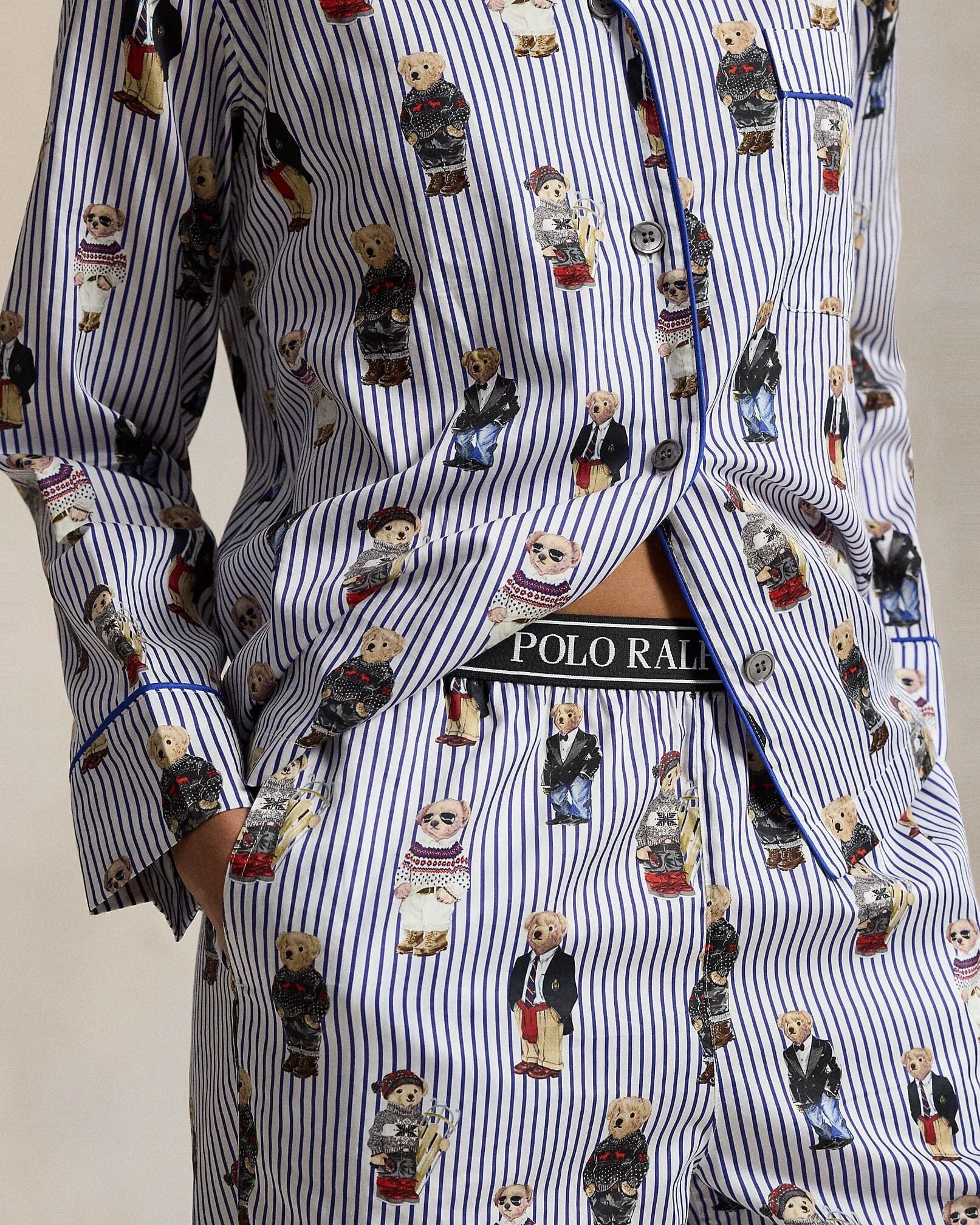 RL Polo Bear Cotton Satin Pajama Set