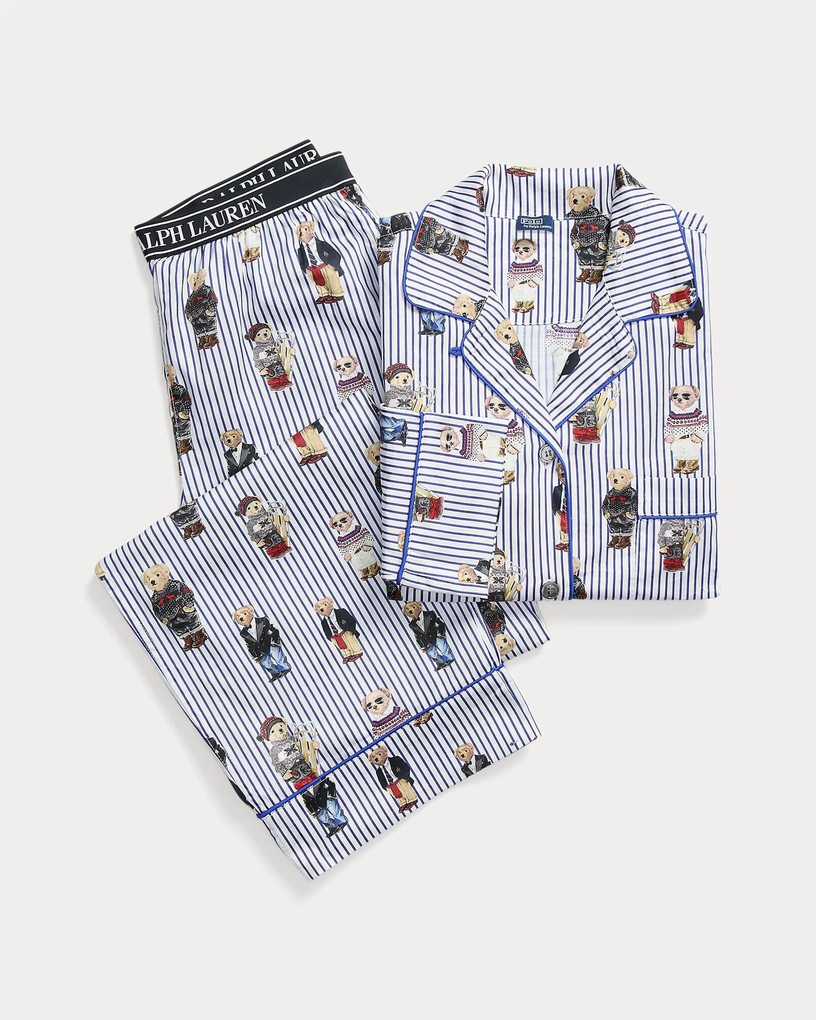 RL Polo Bear Cotton Satin Pajama Set